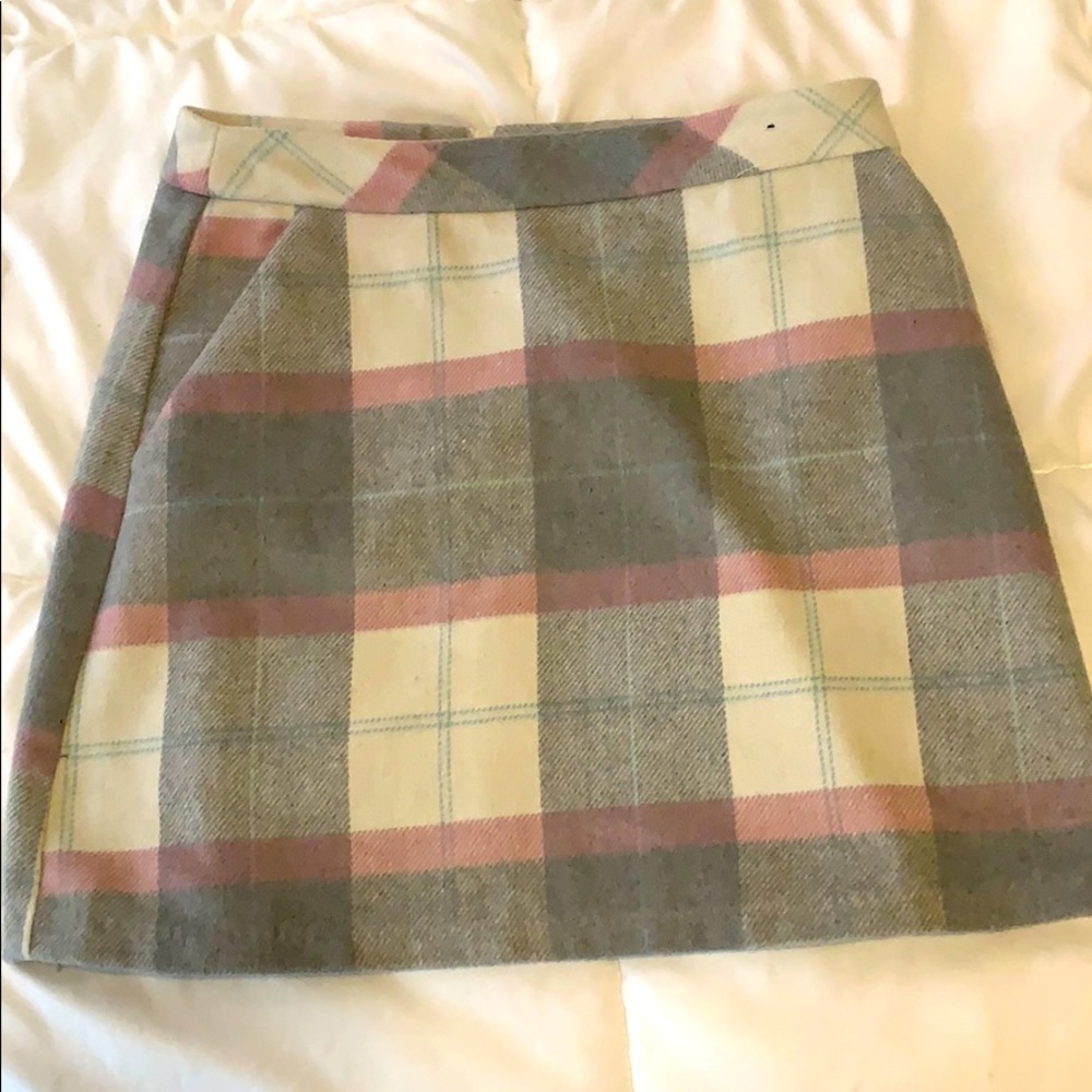 Plaid mini skirt